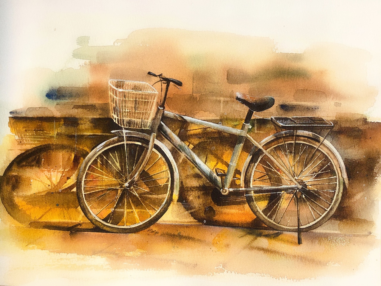 自行车简笔画的画法_自行车