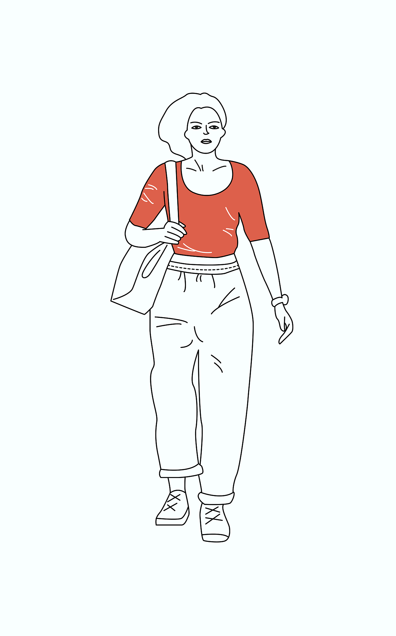 一组简约时尚文艺的人物