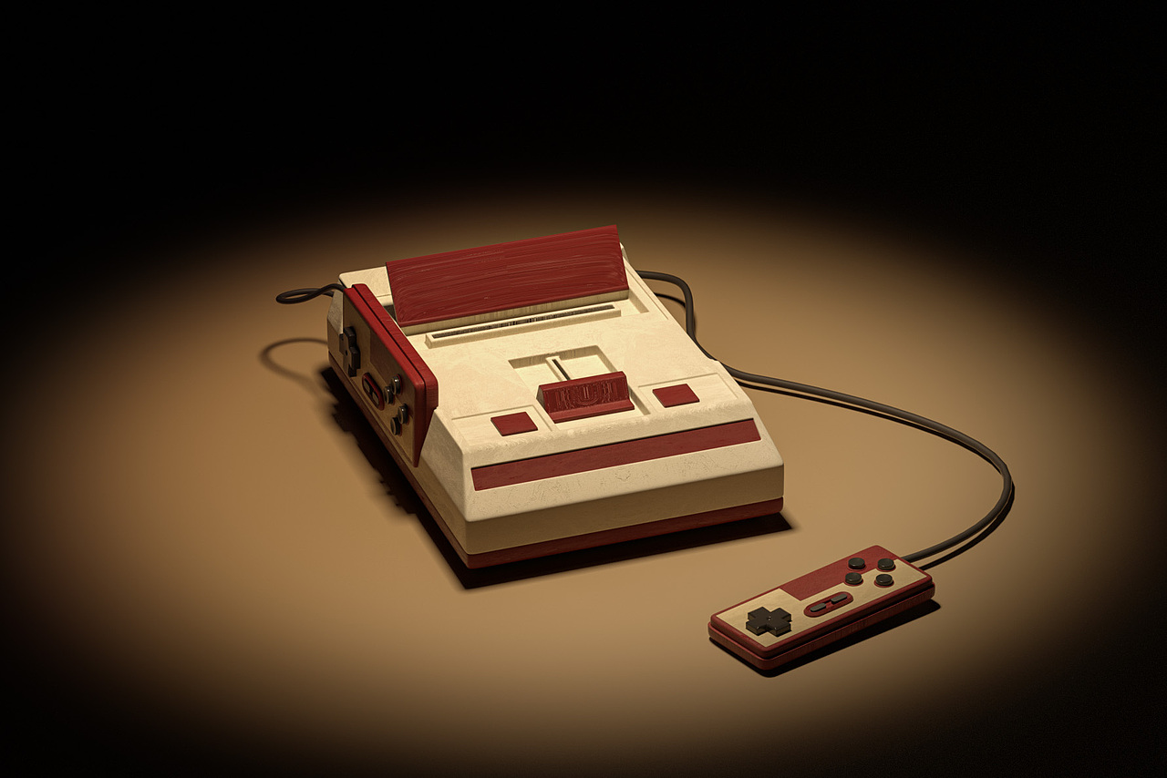 任天堂红白机---C4D硬边建模