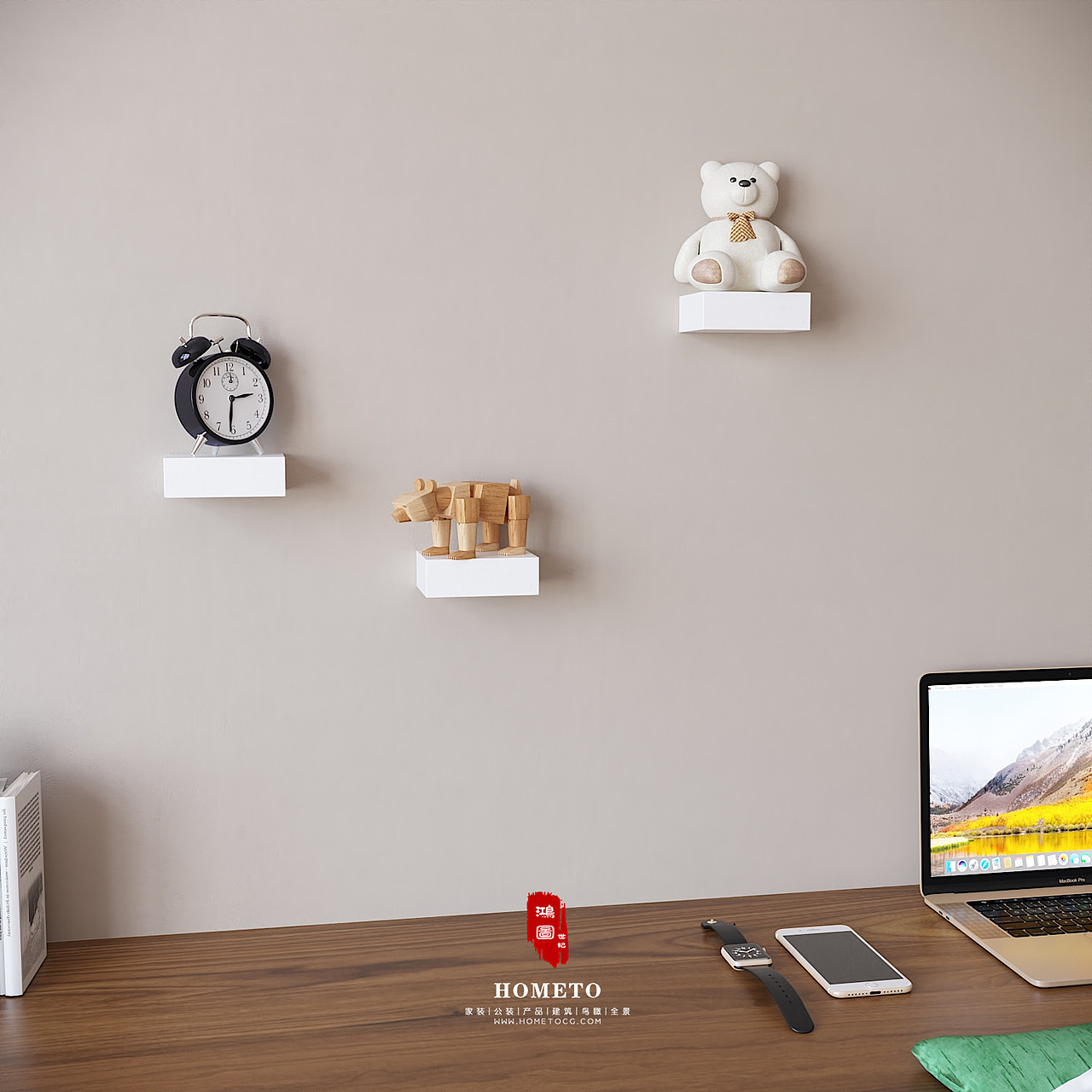 背景装饰置物架