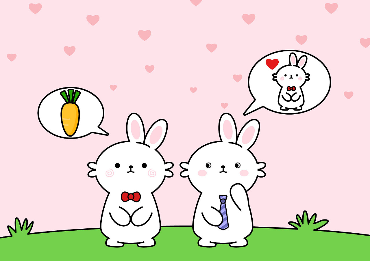 ai-卡通兔子情景剧|插画|商业插画|susannalalala - 原创作品 - 站酷