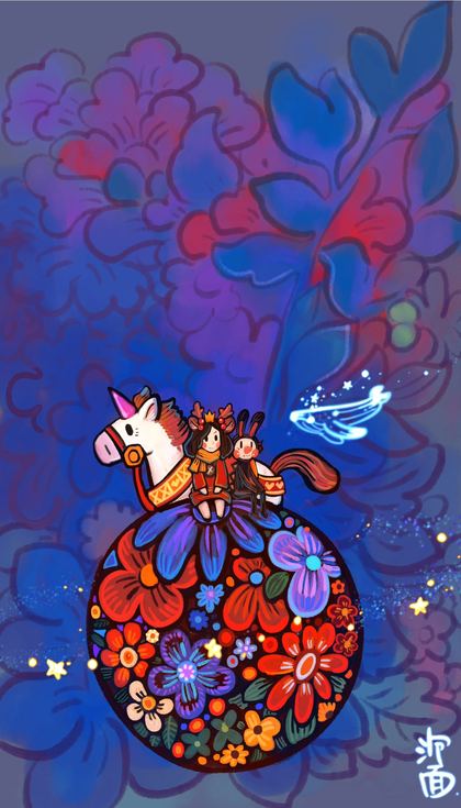 元素装饰风格插画