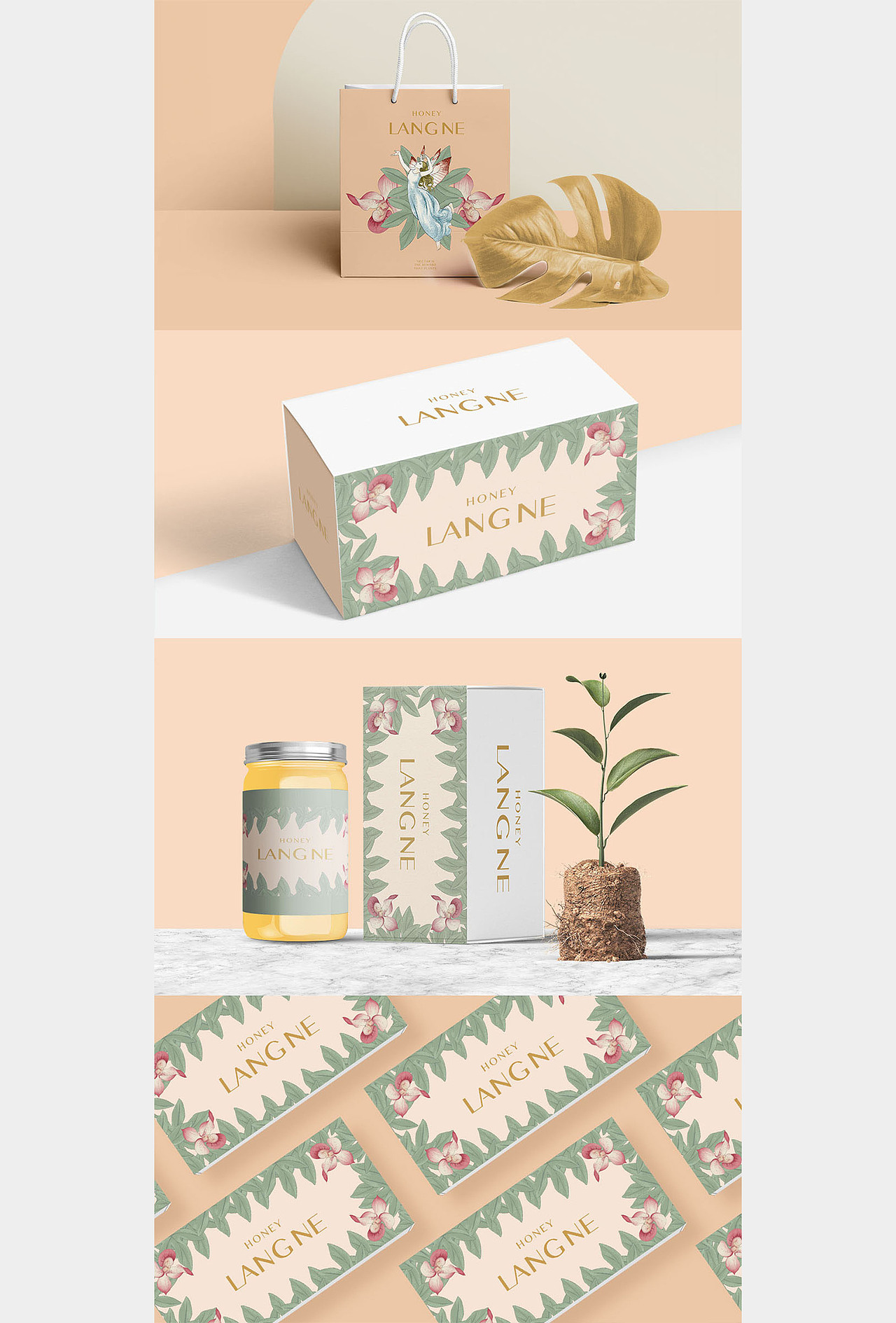 LANGNE 蜂蜜插画包装设计（图ZMjQ1NjUzNTEy） - 包装 - 站酷设计师293556866原创素材 - 站酷ZCOOL
