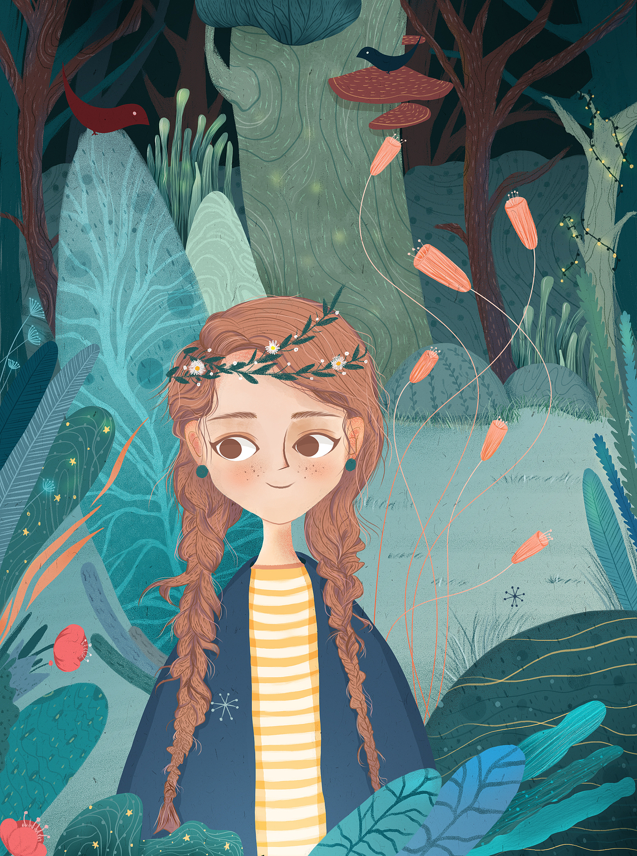 画一个带有春天气息的画吧