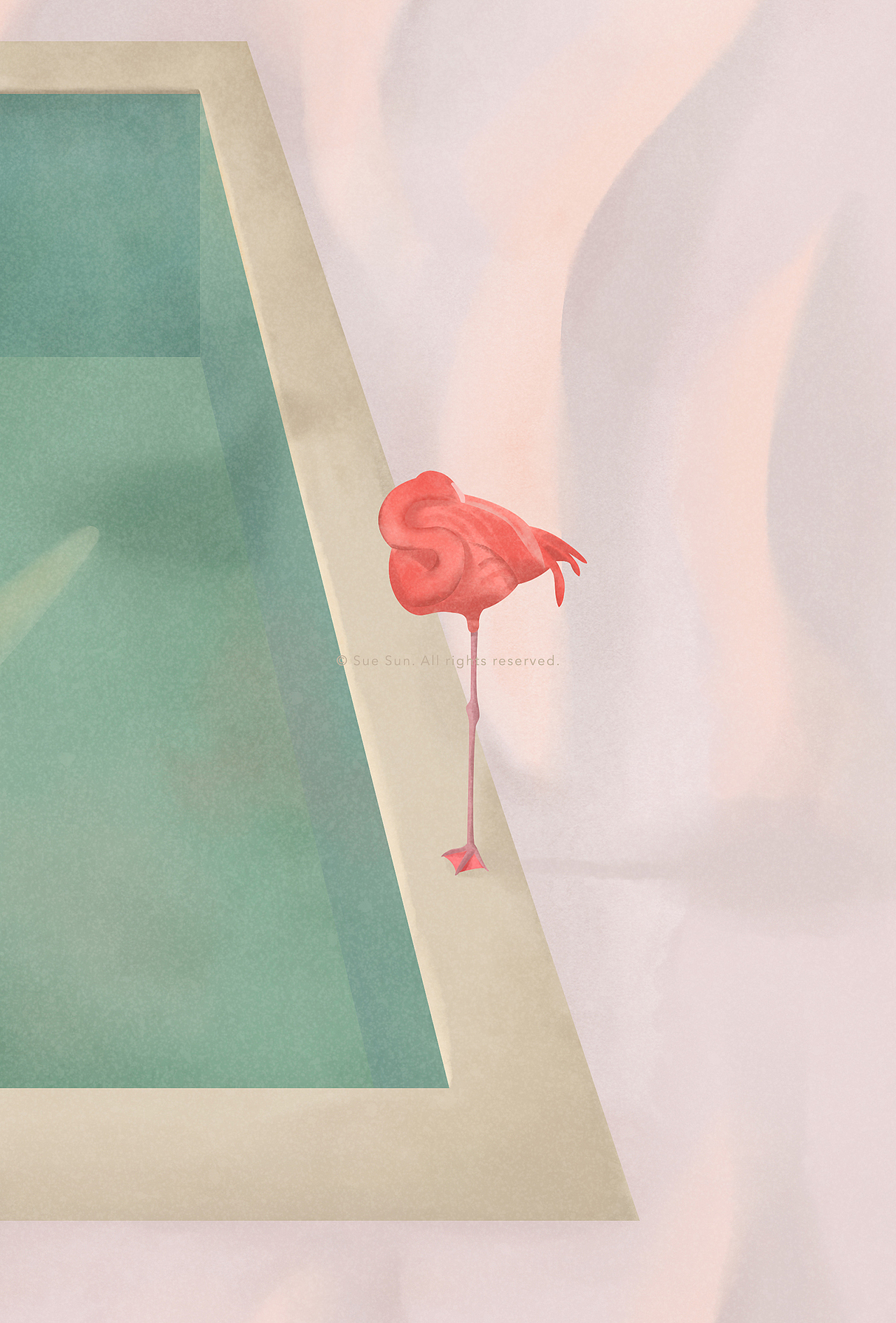 “关于女孩,沙漠与水”插画小合集