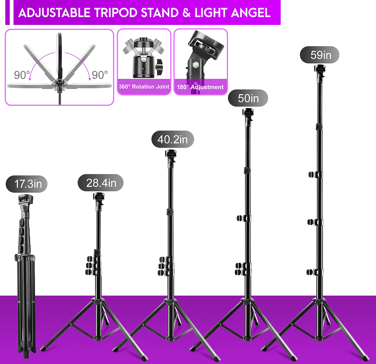 美颜自拍灯幻彩+支架