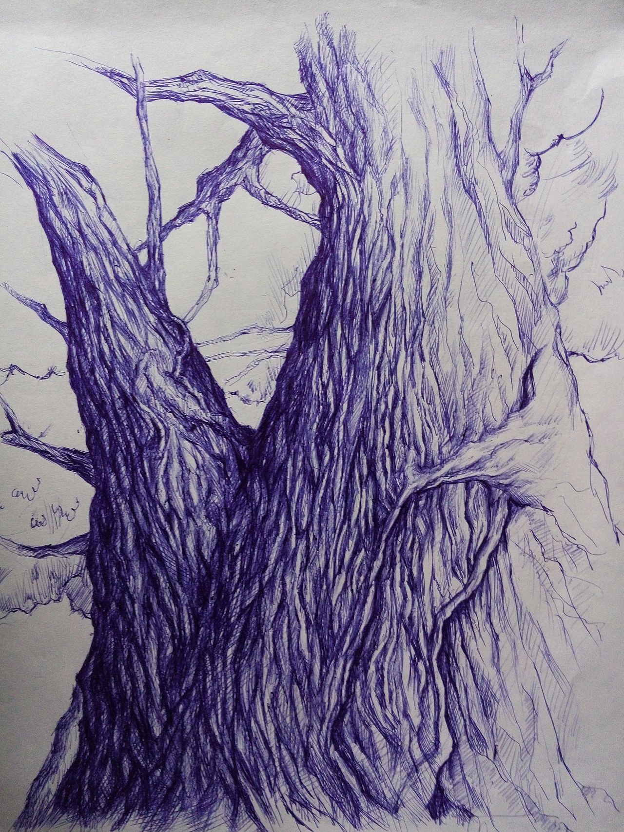 圆珠笔之福建土楼风景