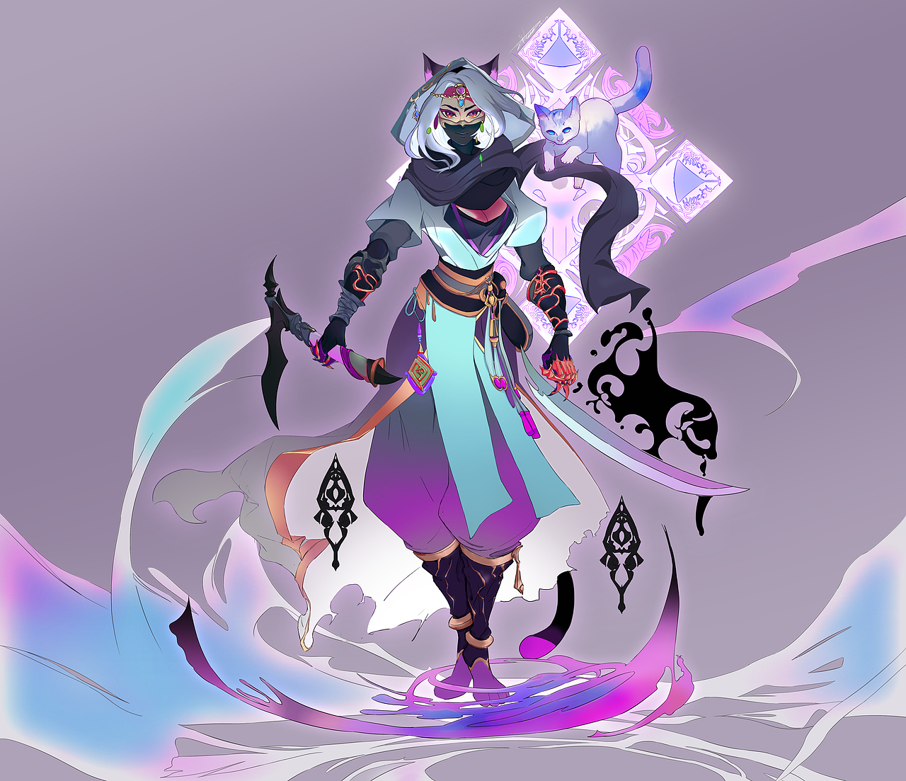 波斯猫人物角色立绘练习（图ZMzI3NDk5MTc2） - 创作习作 - 站酷设计师灵赶原创素材 - 站酷ZCOOL