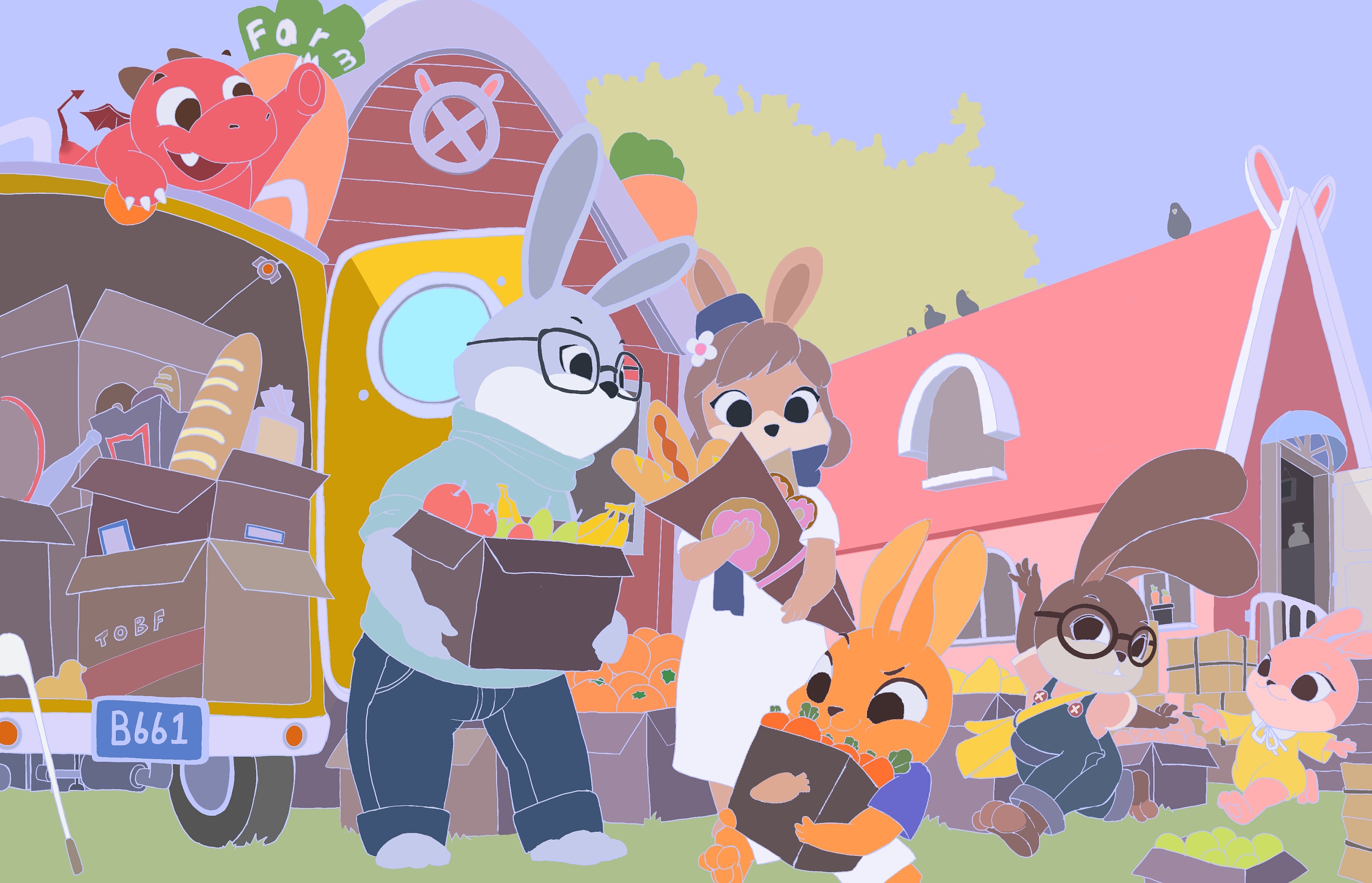 兔子一家|插画|绘本|叽咕兔 - 原创作品 - 站酷 (ZCOOL)