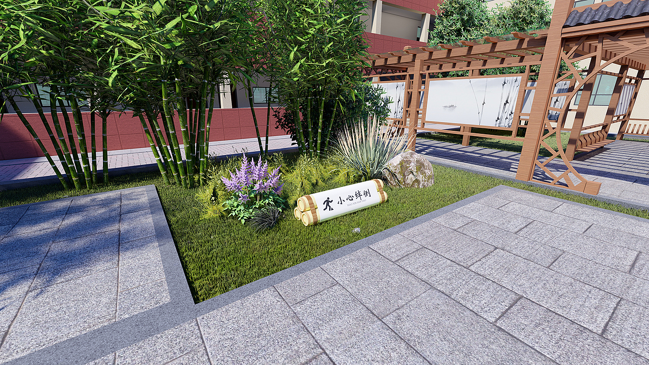 竹韵校园文化（图ZMjIwMjA4MDk2） - 景观设计 - 站酷设计师森美文化设计原创素材 - 站酷ZCOOL