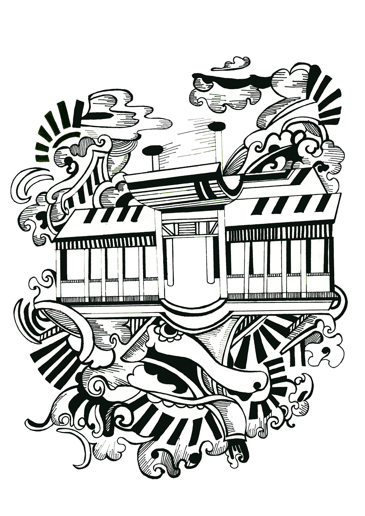 黑白插画|插画|概念设定|做自己孙大圣 - 原创作品 - 站酷 (zcool)