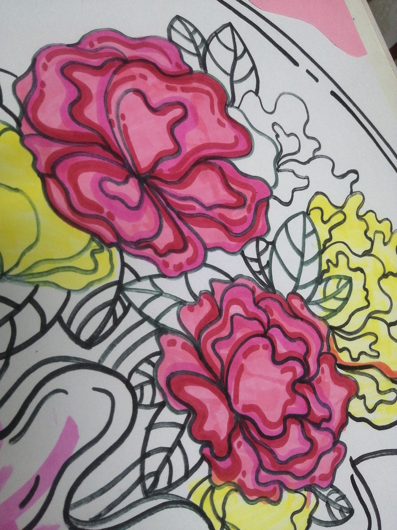 母亲节康乃馨创意美术(原创)|纯艺术|绘画|张张老师的儿童画_原创作品