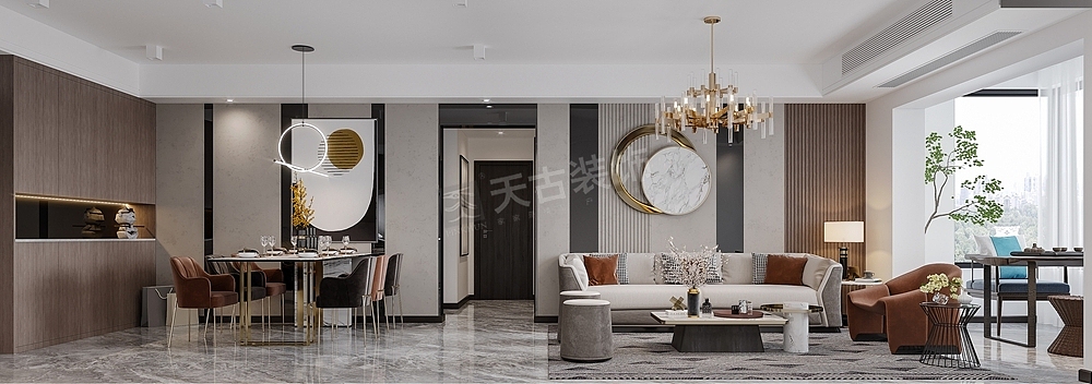 御龙天峰180平米户型设计,预定天古装饰21周年庆优惠