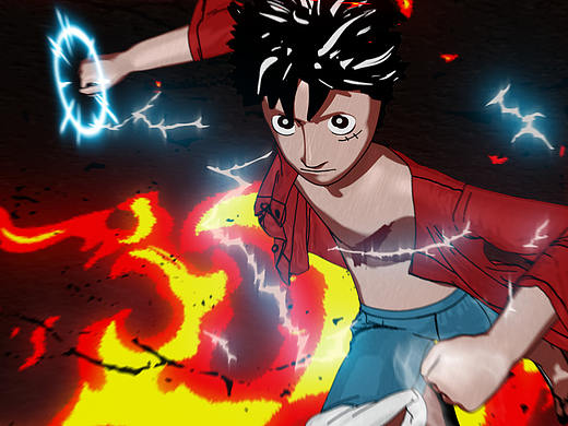 海贼王人物插画海报系列——路飞