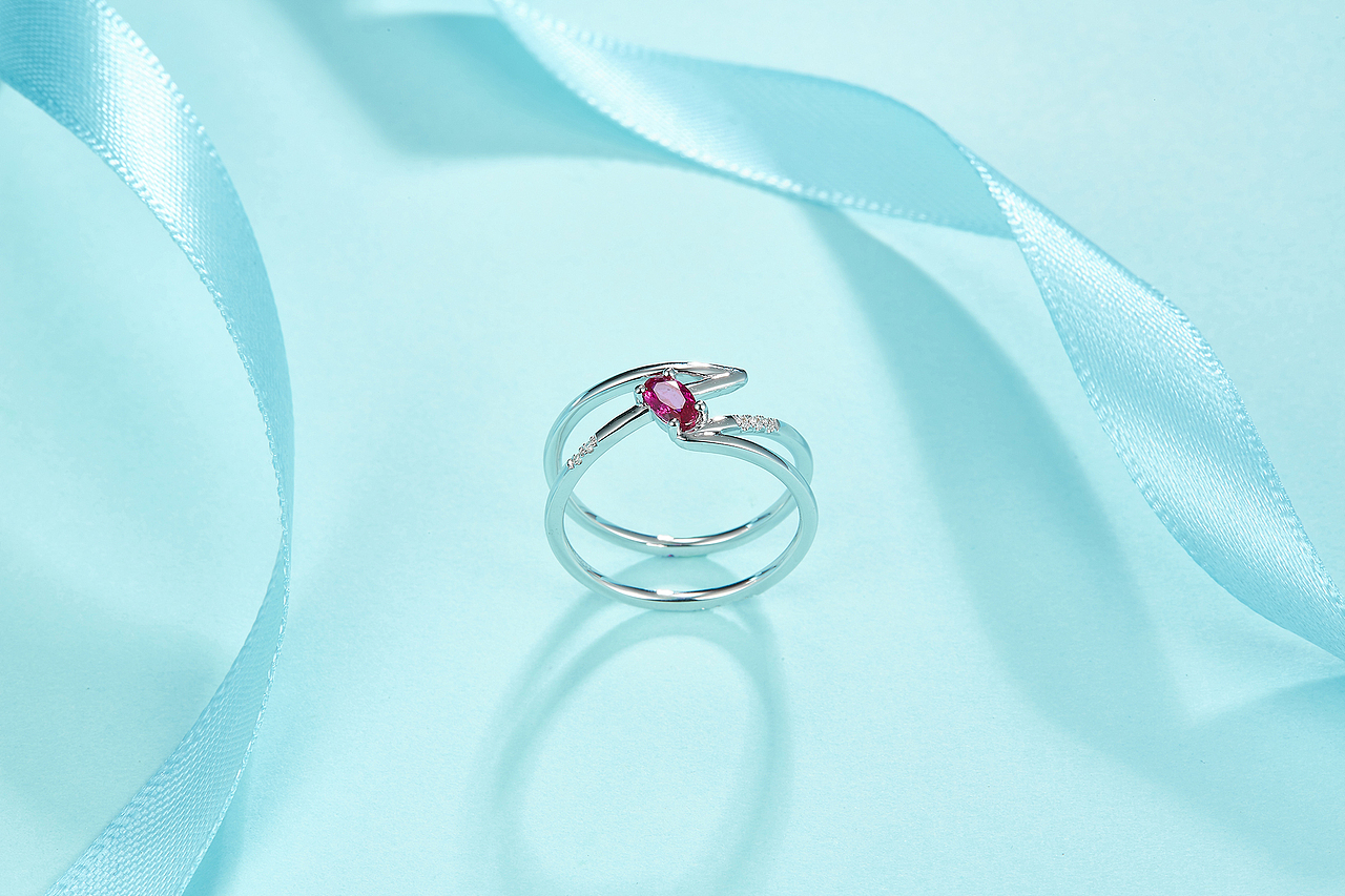 商业珠宝青色场景摄影拍摄