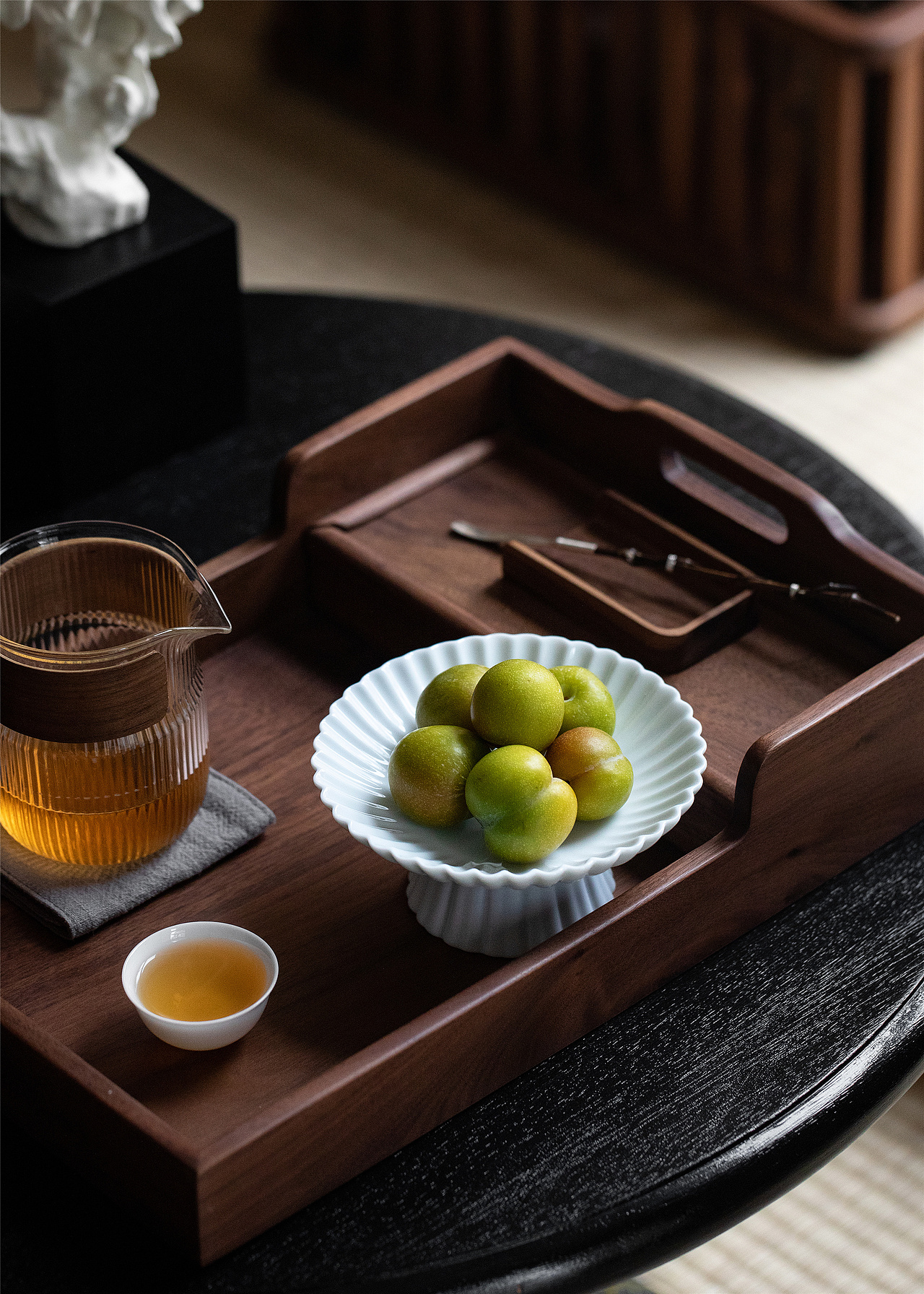 陶瓷茶点盘/茶道茶具配件/小果盘