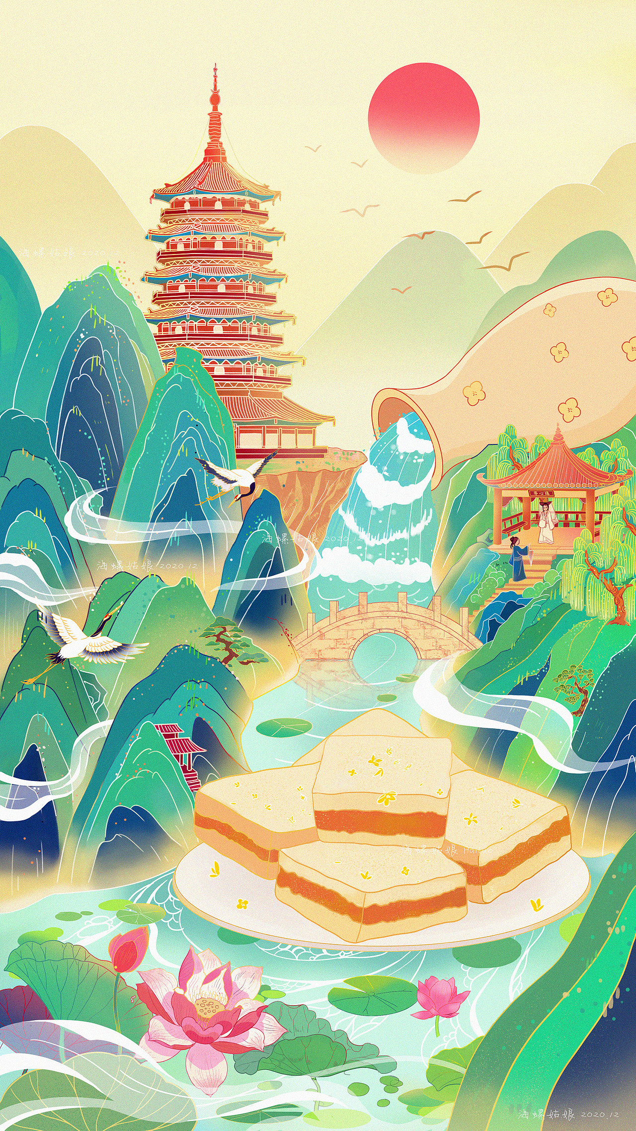 杭州印象城市主题插画 x 海螺姑娘