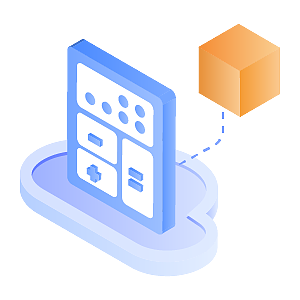 5d蓝色科技png插画设计