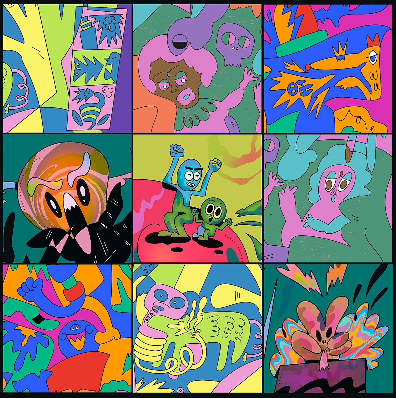 后迷墙时代系列插画（图ZMjE3NjQ3MDc2） - 新锐潮流插画 - 站酷设计师昭元蛋白原创素材 - 站酷ZCOOL