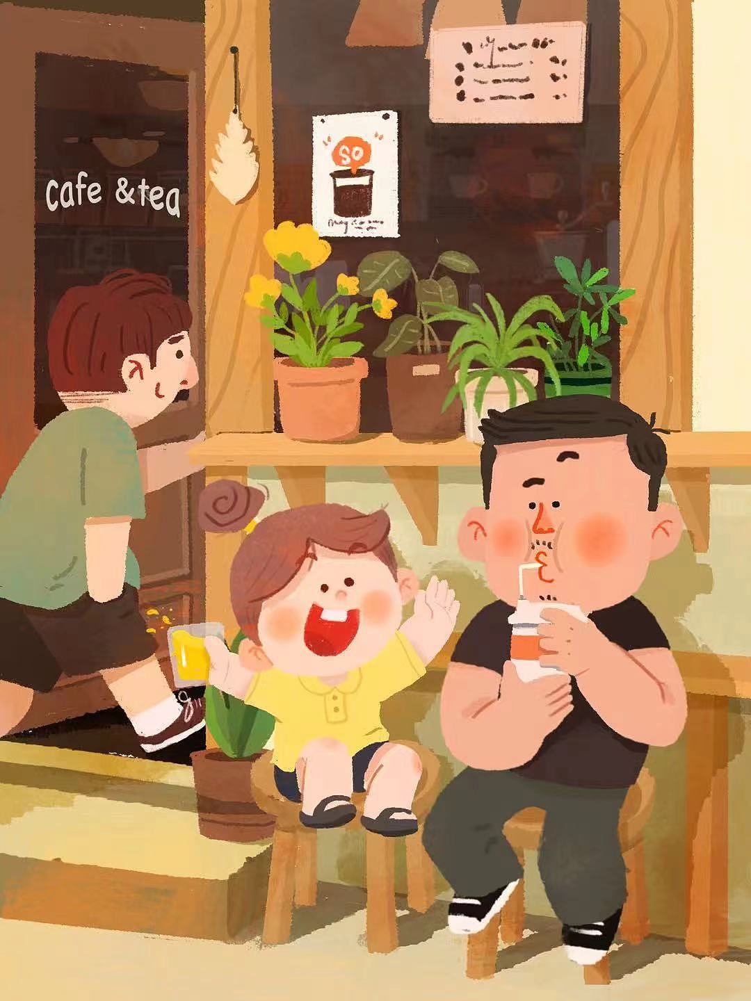 与闺女的日常（图ZMzc1NTQxMTky） - 儿童插画 - 站酷设计师bee_bee原创素材 - 站酷ZCOOL