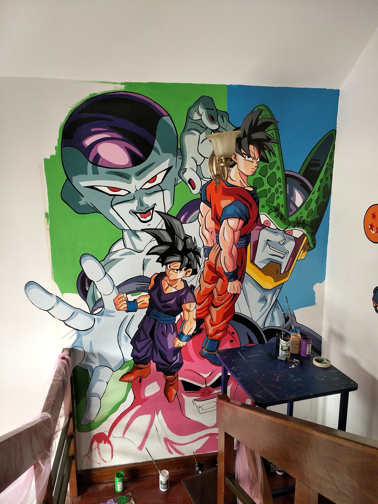 轰趴馆手绘墙-七龙珠主题