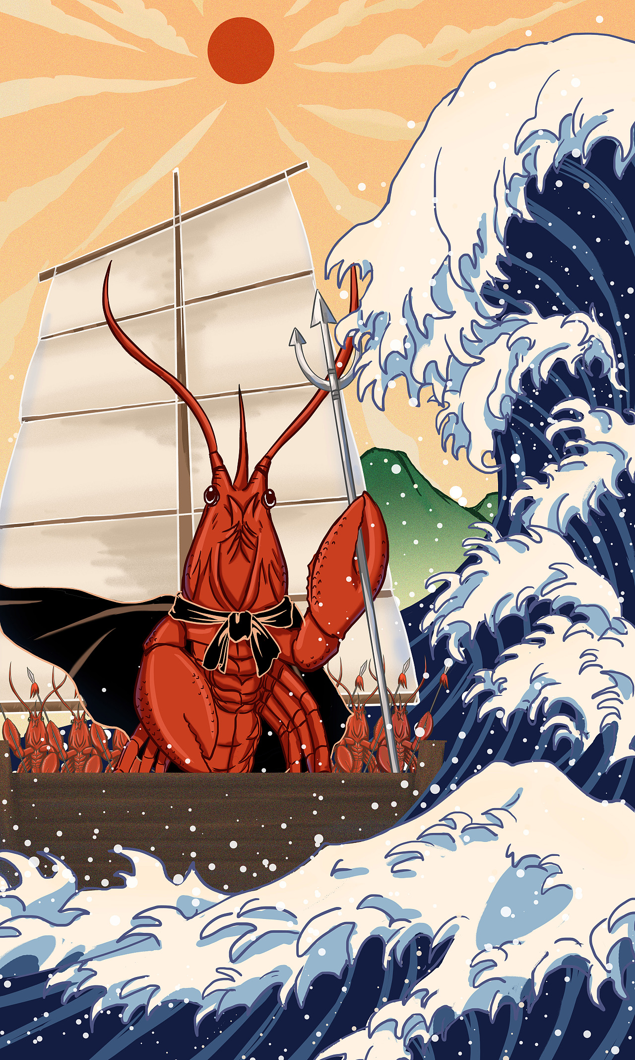 推 荐摸鱼临摹的海报一副关于牛扒壁画插图——贵州(黎先森的店)