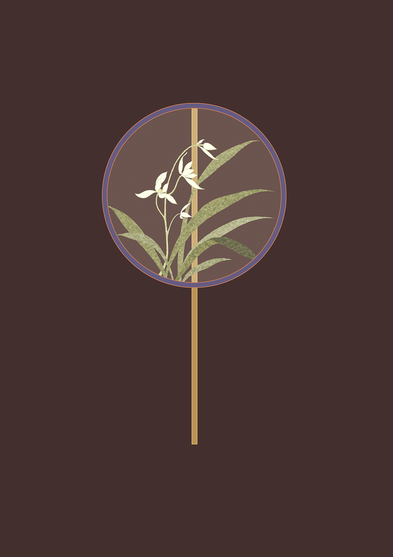 高漫的古风绘画直播课程之团扇