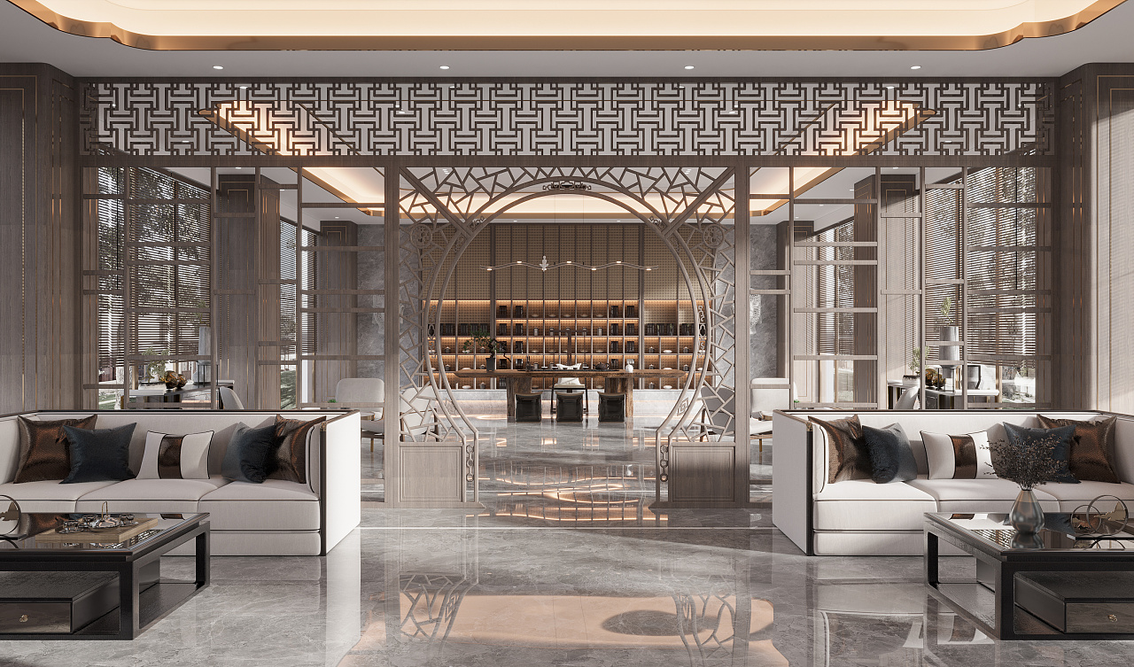 新中式接待餐饮空间