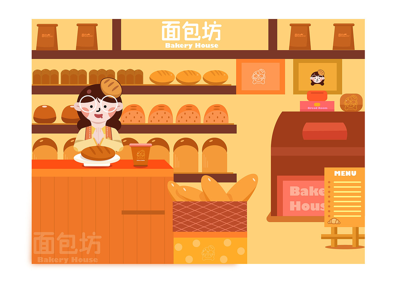 面包店品牌IP设计（图ZMjkxNDk2MjIw） - IP形象 - 站酷设计师诗蕴sy原创素材 - 站酷ZCOOL