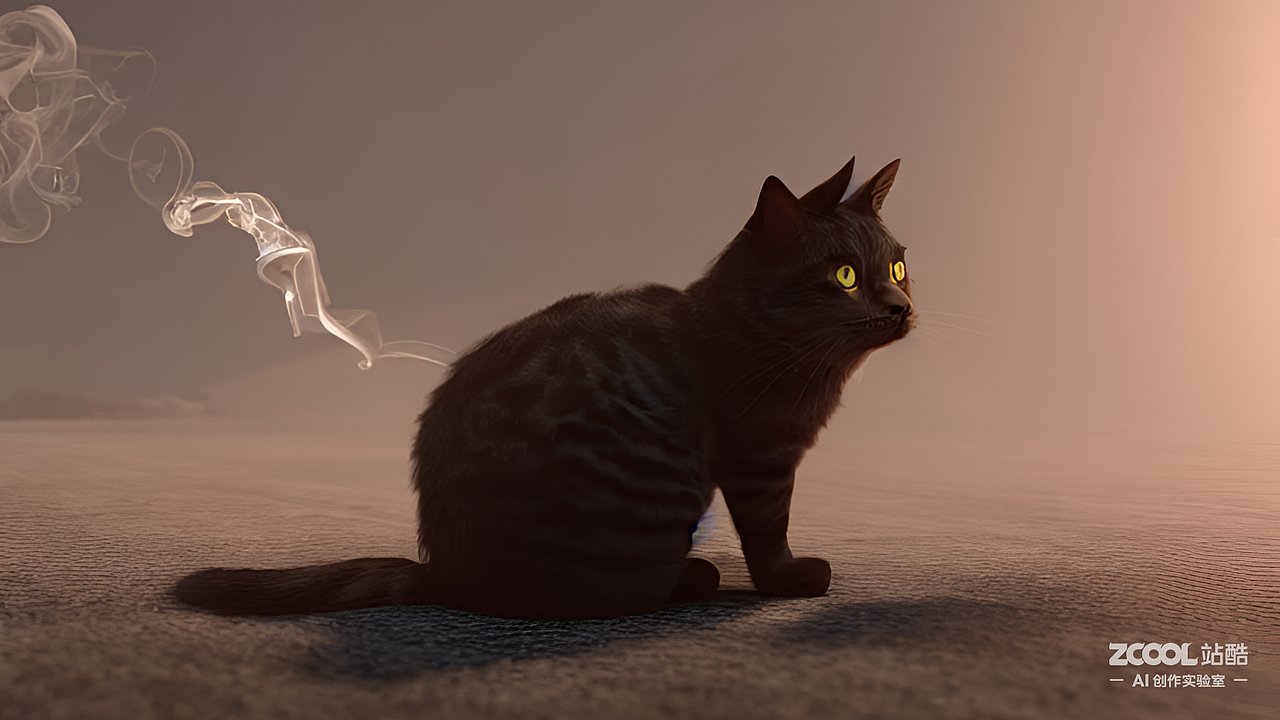 #AI创作实验室#抽烟的猫