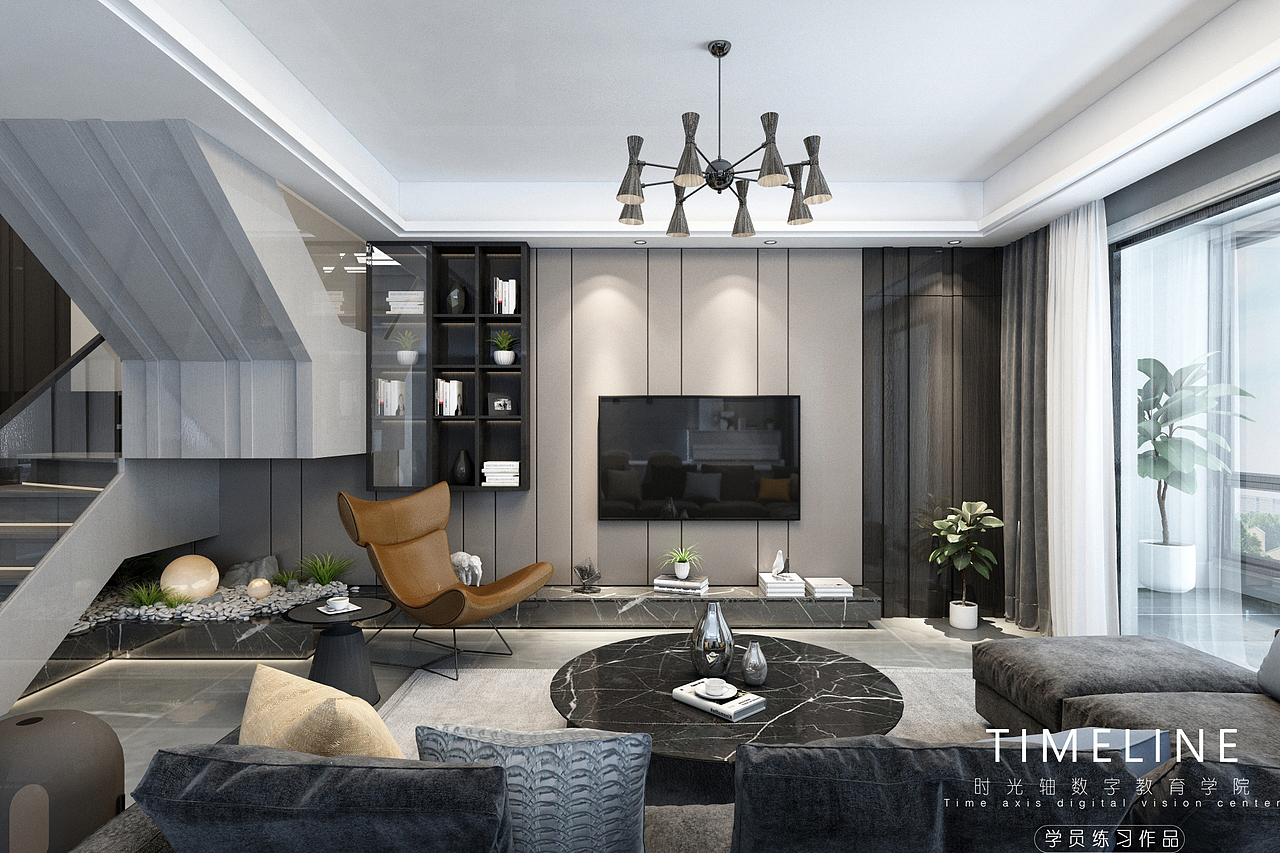 时光轴建筑动画20期学员室内渲染考试作品