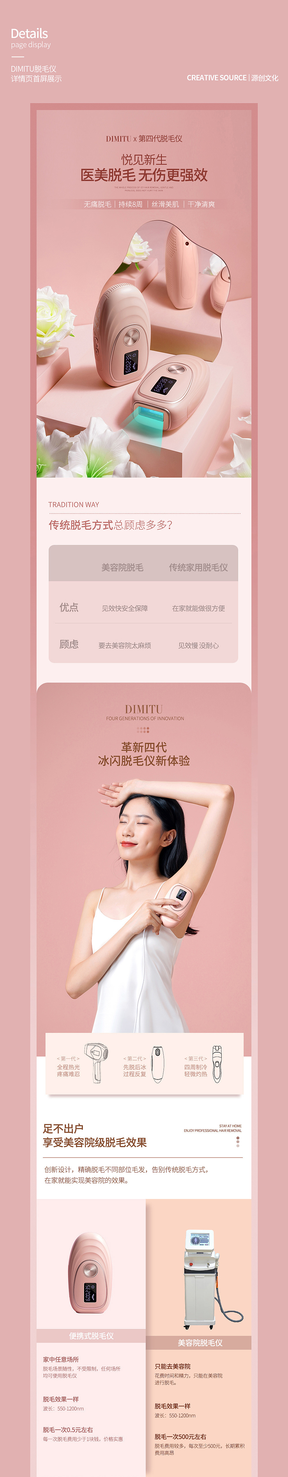 电商摄影｜DIMITU脱毛仪详情页设计（图ZMjcwNDMwMjc2） - 产品摄影 - 站酷设计师源创视觉原创素材 - 站酷ZCOOL