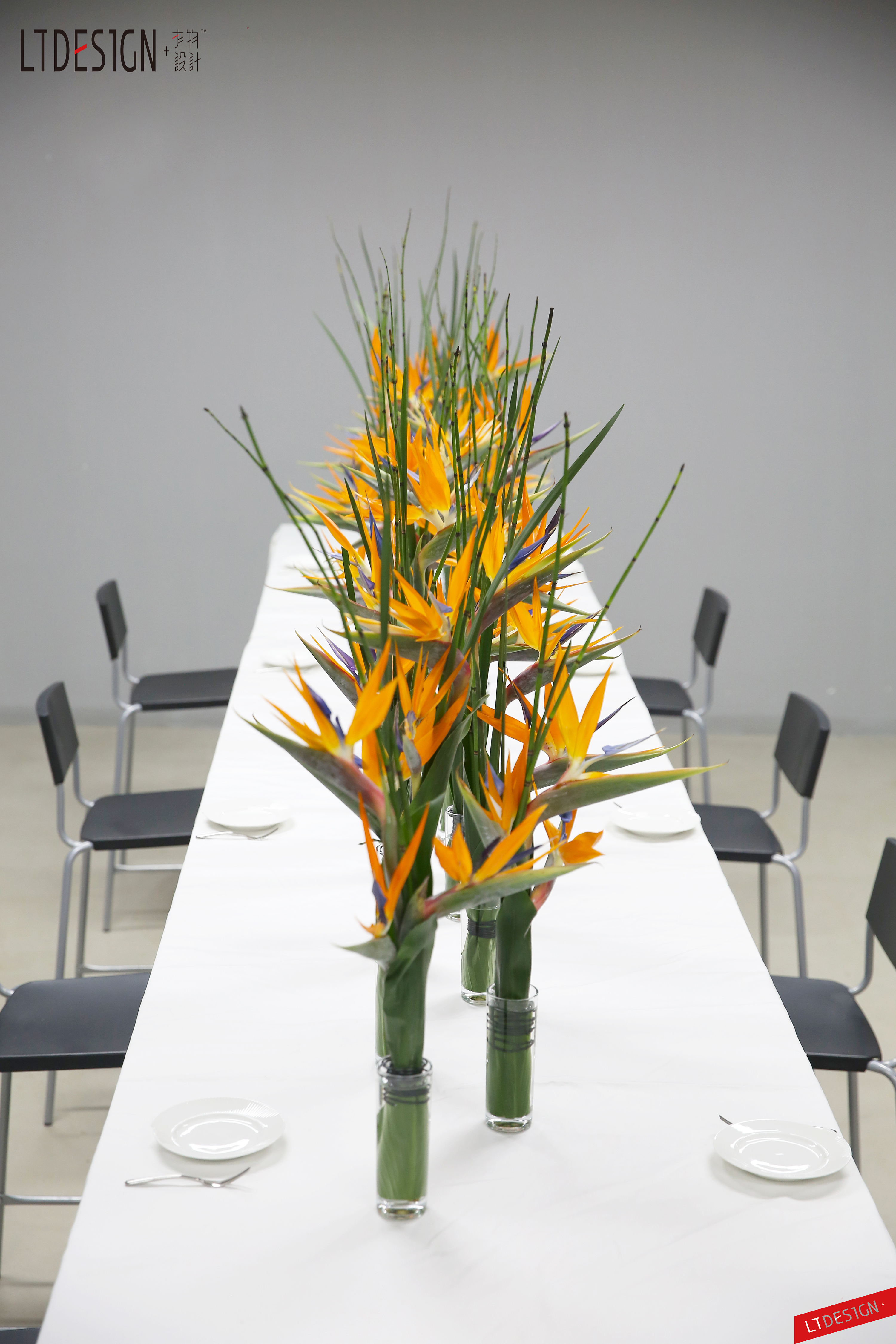 直立型-群组桌花