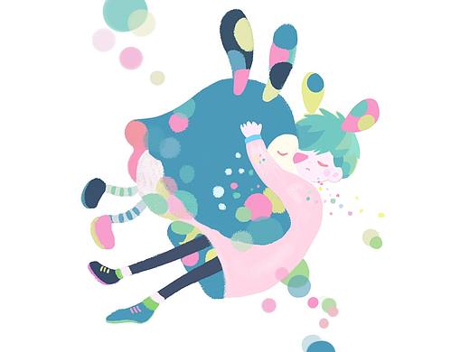 唯美治愈插画