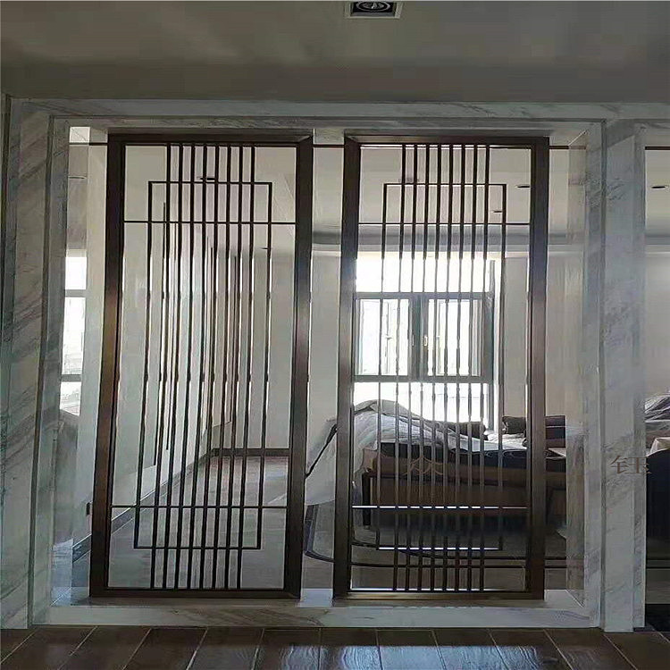 铝艺镂空双面浮雕屏风 酒店区域隔断让家更有品味