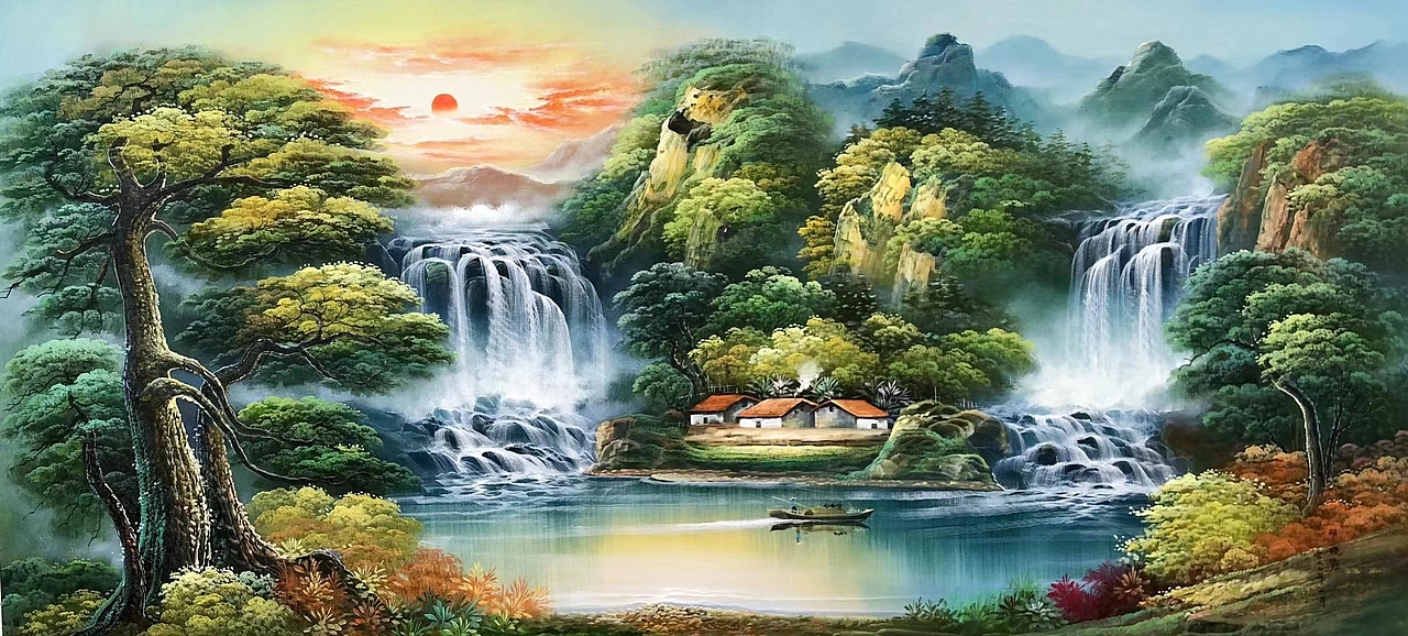 家居艺术山水油画家——邓晓霞