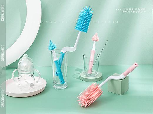 安可叔叔 母婴用品拍摄 | 奶瓶奶嘴刷婴儿产品静物摄影