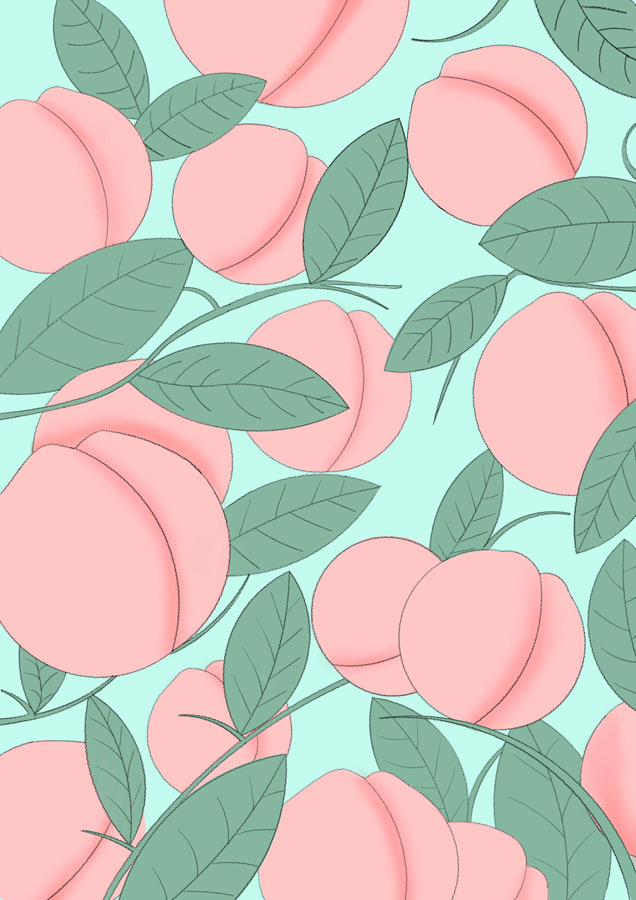 蜜桃插画（图ZMjUwMjc1OTk2） - 艺术插画 - 站酷设计师晨呱呱原创素材 - 站酷ZCOOL