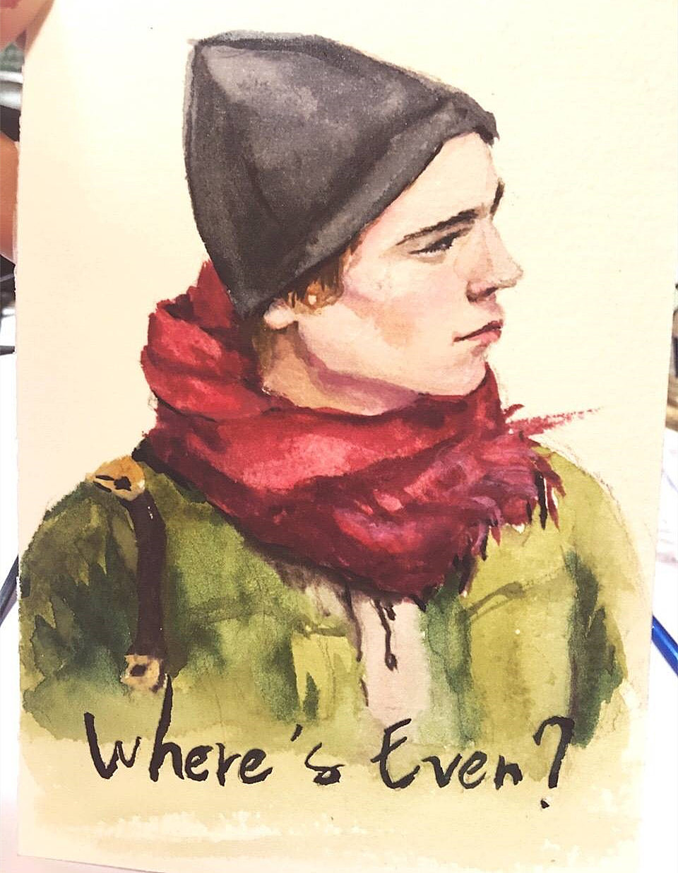 挪威版SKAM(羞耻)角色水彩创作