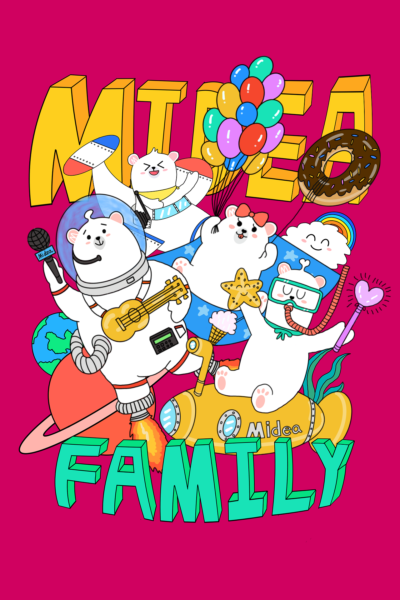 Midea Family图案创意设计（图ZMTU0NzQ5NDgw） - 图案 - 站酷设计师OKmanZhuang原创素材 - 站酷ZCOOL