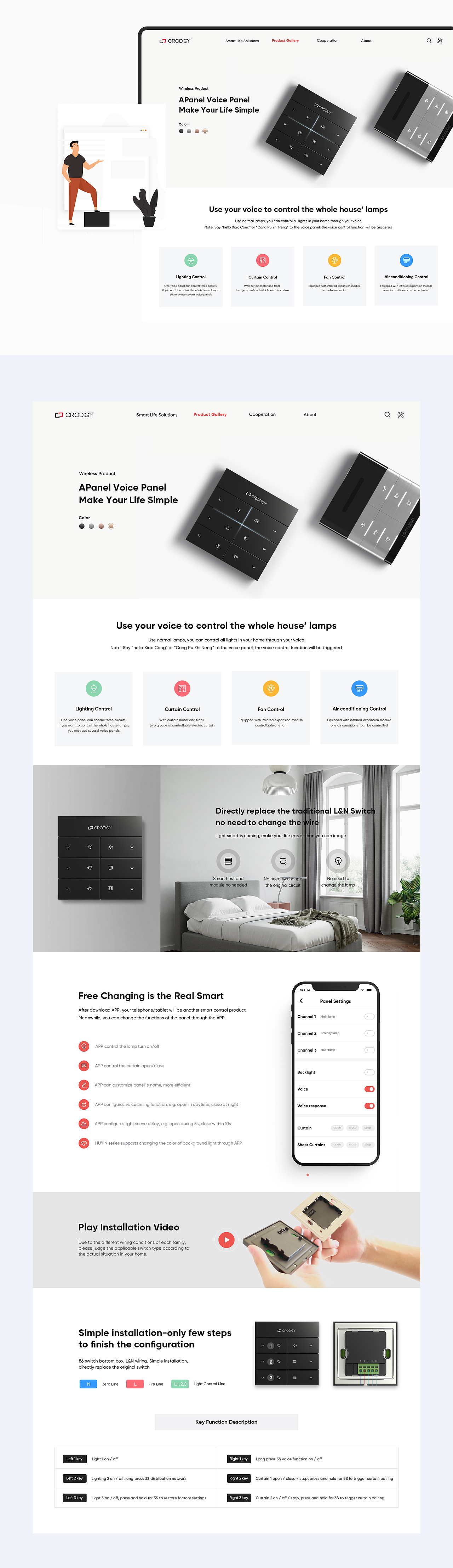 智能家居官网及产品设计（图ZMjE2NDM1MTk2） - 企业官网 - 站酷设计师秀娜丽莎原创素材 - 站酷ZCOOL