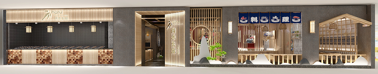 【再作/空间设计】北京"尚水长廊"日料店（图ZMTg5NTE5MjIw） - 家装设计 - 站酷设计师再作餐饮品牌设计原创素材 - 站酷ZCOOL
