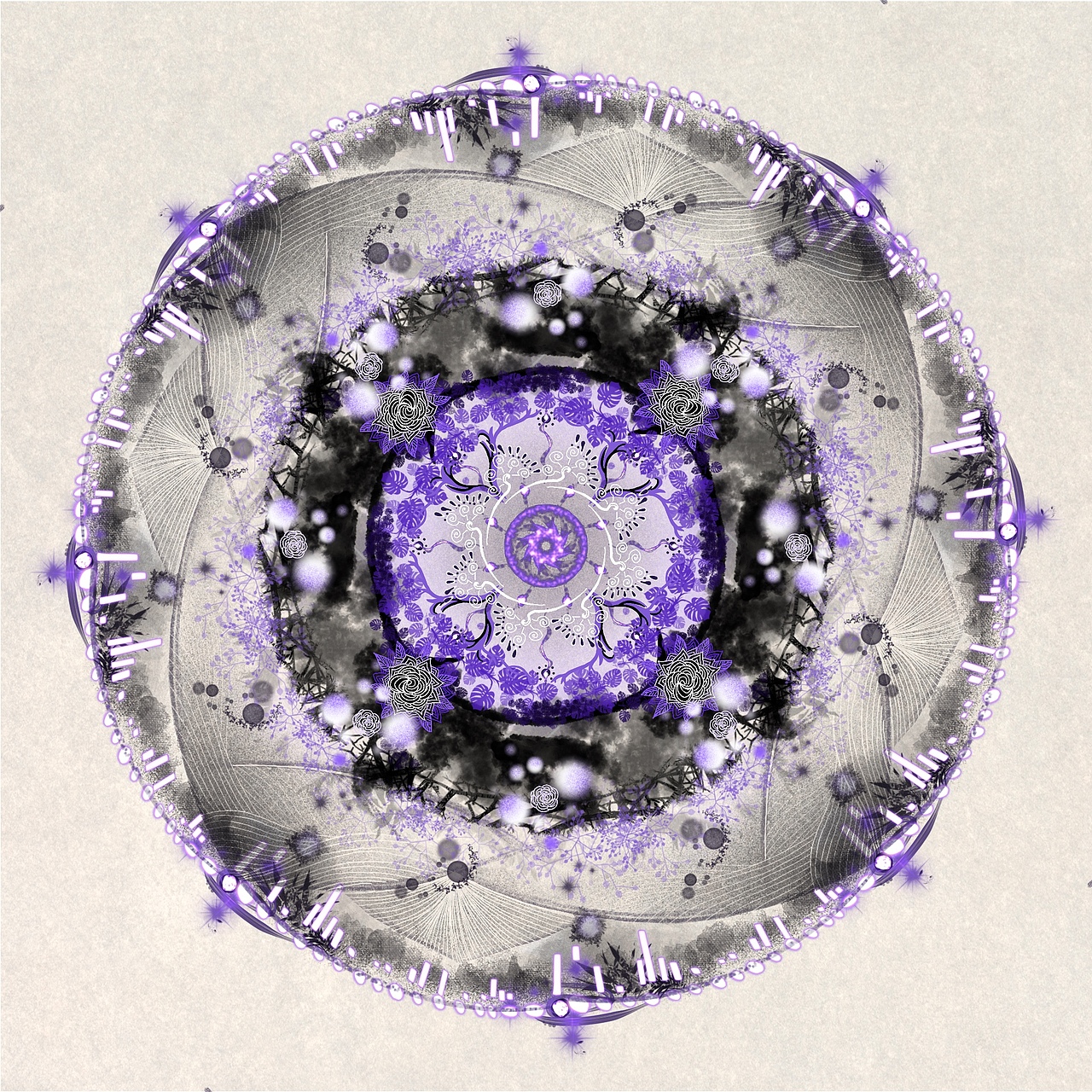 曼陀罗 紫黑荆棘