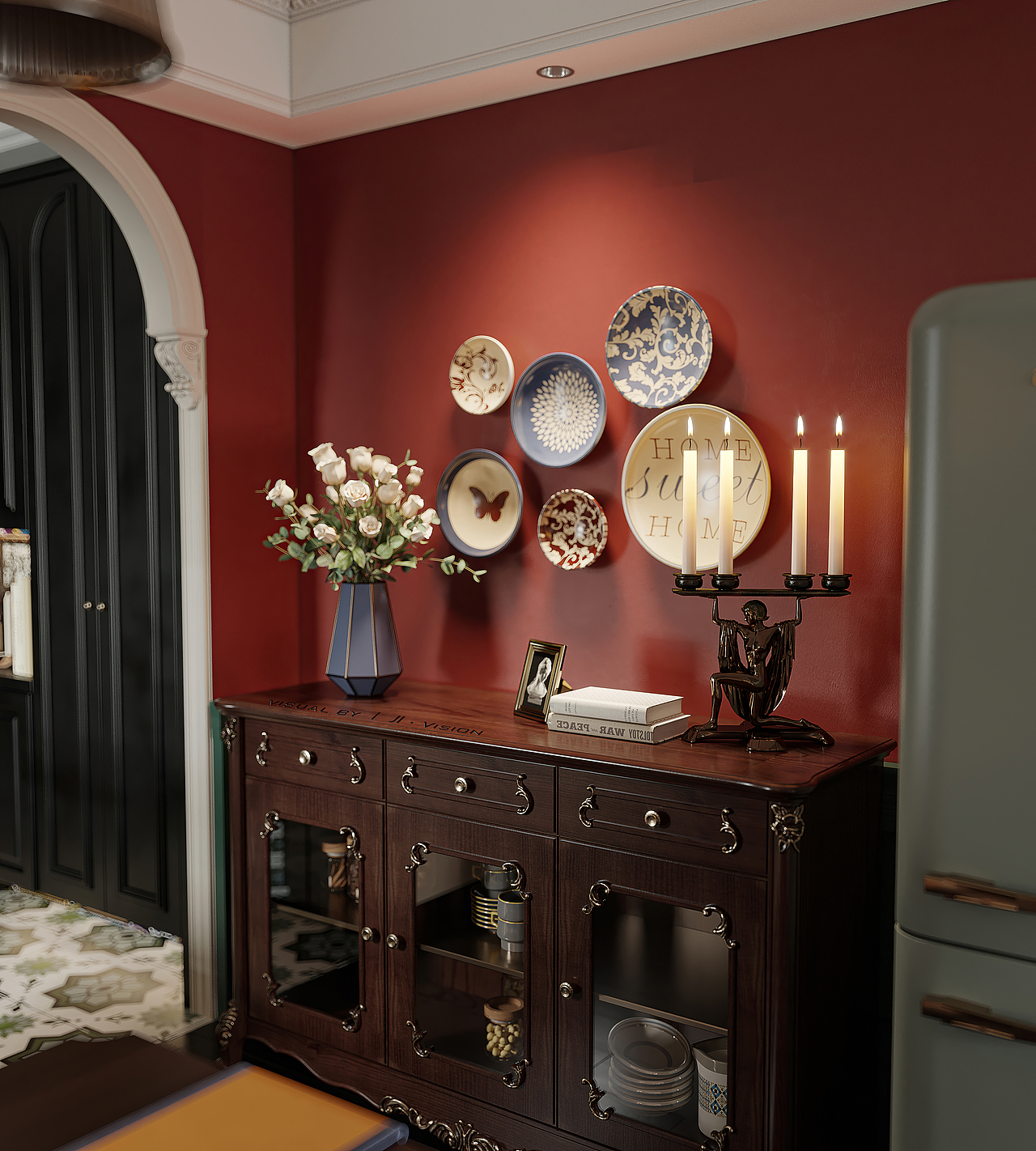 英伦复古空间表现（图ZMjgyNDcyMTAw） - 家装设计 - 站酷设计师極空间表现原创素材 - 站酷ZCOOL