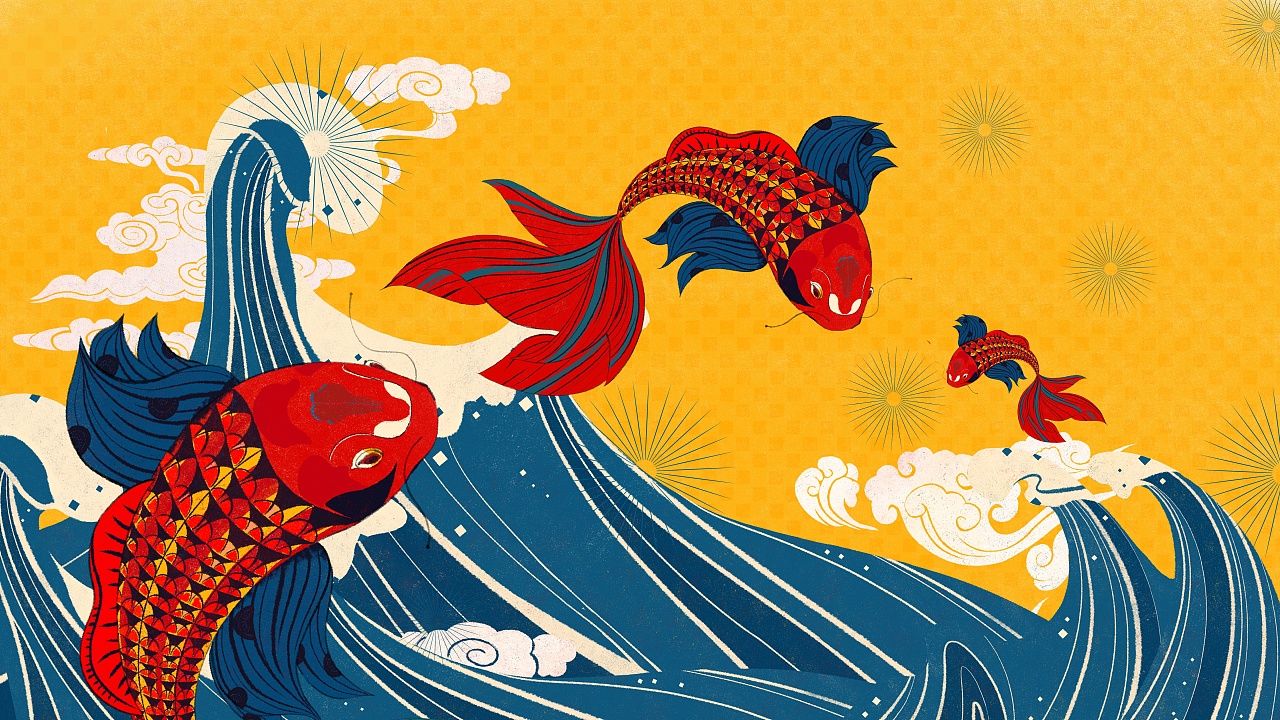 cctv172021年春节板块动画原画分镜国潮风