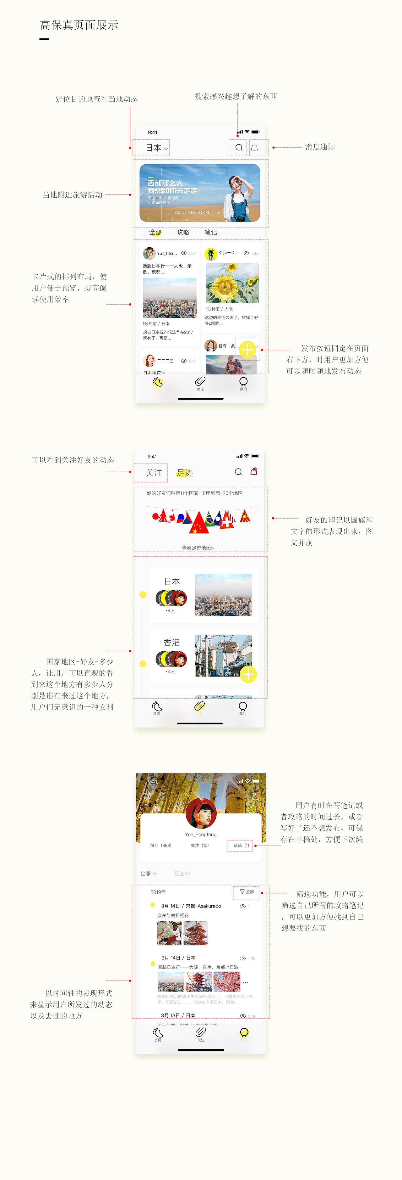 旅游分享app（图ZMTgyMzYzNDQ4） - 交互/UE - 站酷设计师Yun_Fengfeng原创素材 - 站酷ZCOOL