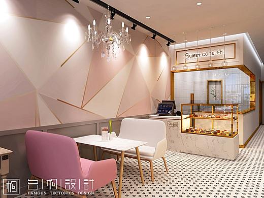 sweet cone手作甜品店装修设计