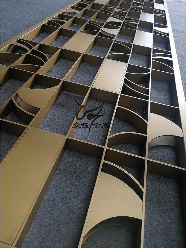 酒店大堂装饰豪华各种不锈钢玫瑰金屏风