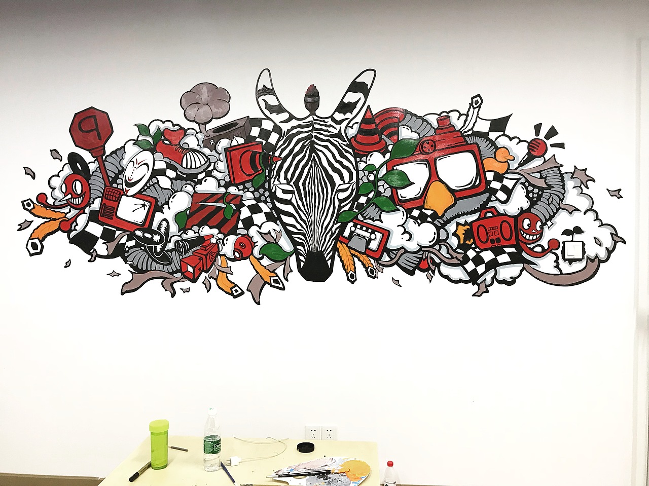 浮世绘～嘻哈～可爱～风格手绘墙绘（图ZMTMyMDU4Njk2） - 艺术插画 - 站酷设计师野楚YECHU原创素材 - 站酷ZCOOL