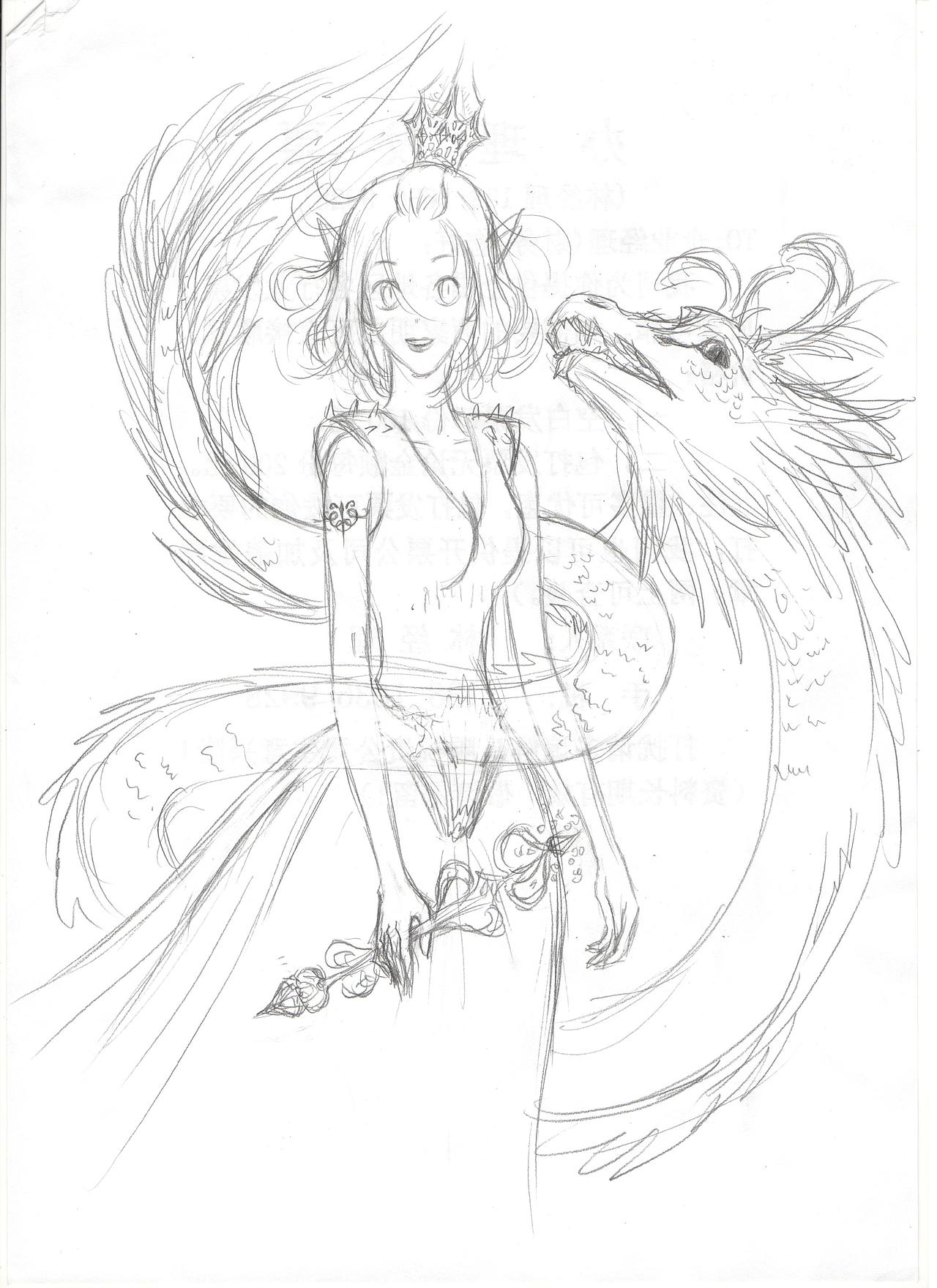 上班无聊 以同事为原型画了个画片  懒货应该不会有空去上色的